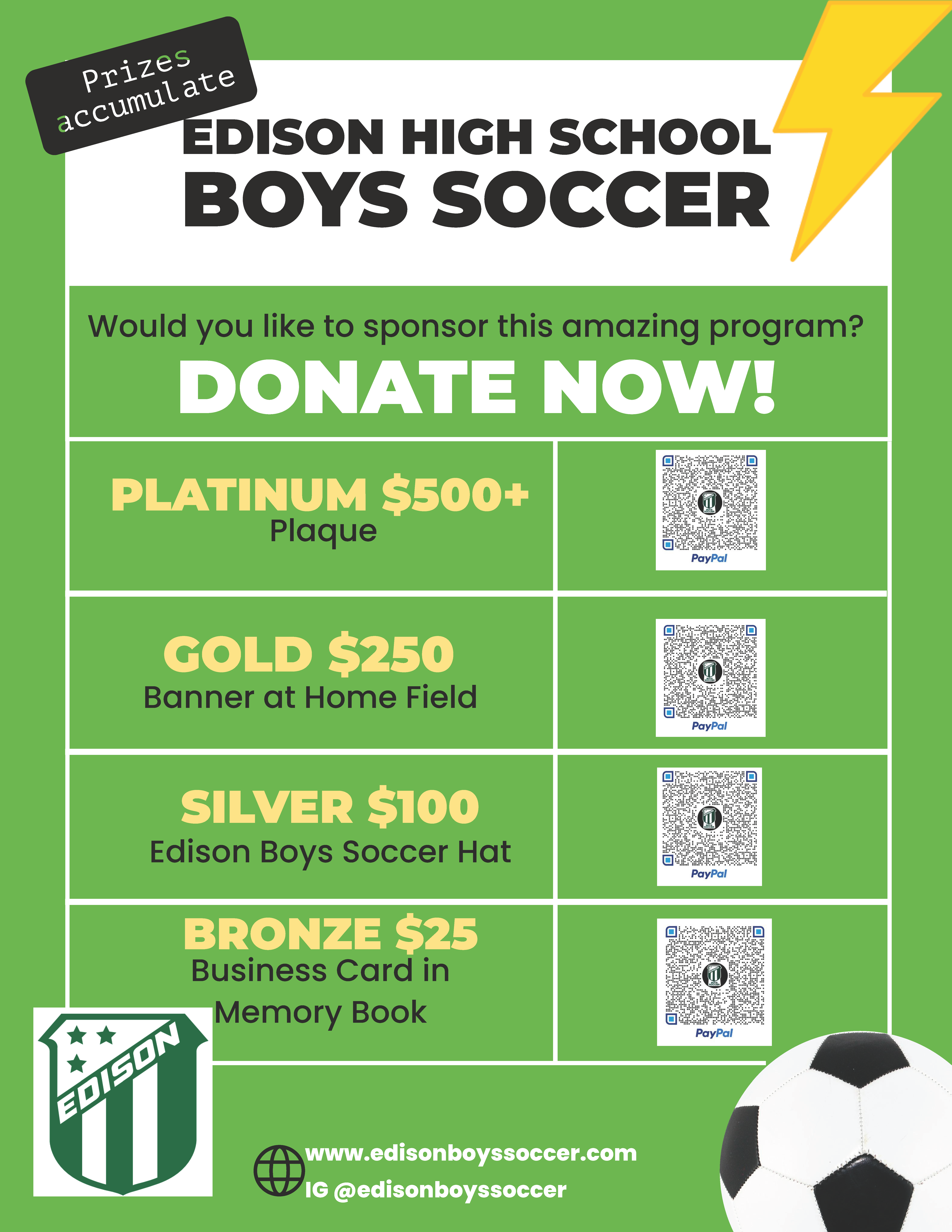 Edison Boys Soccer Sponsors